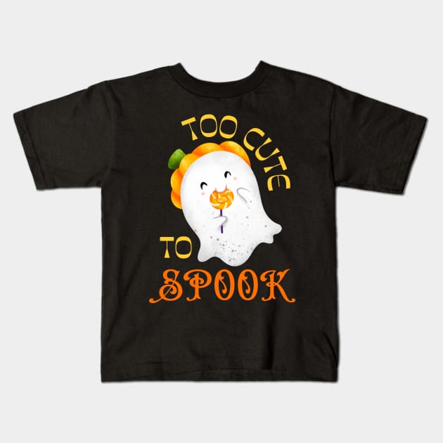 Too Cute to Spook Kids T-Shirt by MzM2U